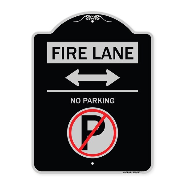 Signmission Fire Lane No Parking Heavy-Gauge Aluminum Architectural Sign, 24" x 18", BS-1824-24013 A-DES-BS-1824-24013 - main
